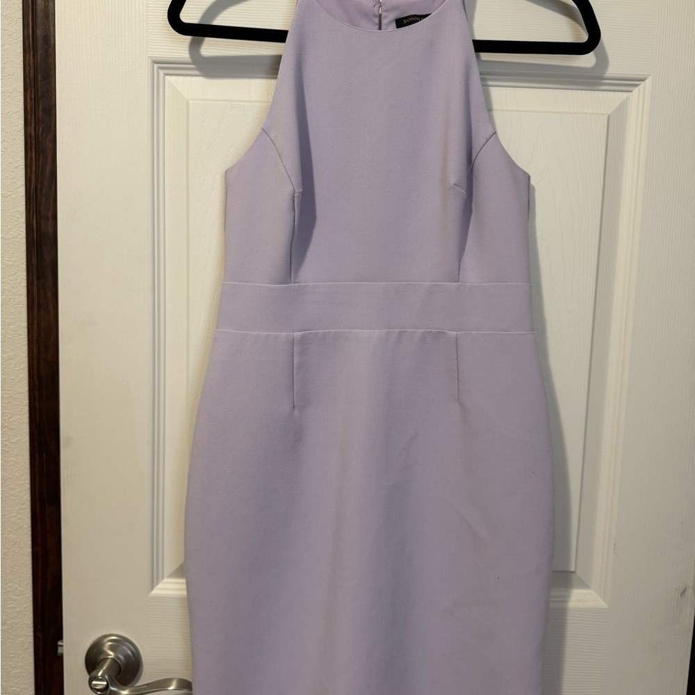 Banana Republic Purple Pleated Halter Mini Dress